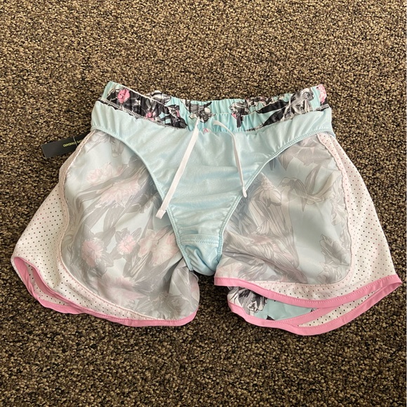 Nike Women's Floral Athletic Shorts - Pink and Black size:XS - Picture 7 of 13